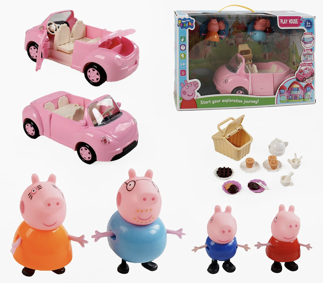 Ігровий набір «Машинка трансформер» Свинка Пеппа, світлові та звукові ефекти, фото 1