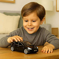 Металева машинка Автопром Tesla Model 3 1:24 чорна — світло, звук, відкривні двері, арт. AP7728-2, фото 8