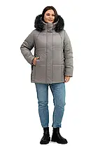 Елегантна жіноча зимова куртка Li-7 великого розміру 50–60, фото 5