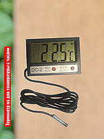 Термометр електронний DC-2 з виносним датчиком і годинником (двохтемпературний)