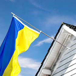 Комплект для кріплення прапора на фасад, Флагшток тримач для прапора з кріпленням, кронштейн настінний під прапор, телескопічний н