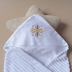 Крижмо BOKA Квітка мінкі-плед 90х80 см Білий