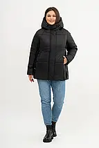 Елегантна жіноча зимова куртка Li-7 великого розміру 50–60, фото 3