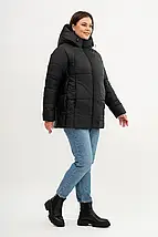 Елегантна жіноча зимова куртка Li-7 великого розміру 50–60, фото 3