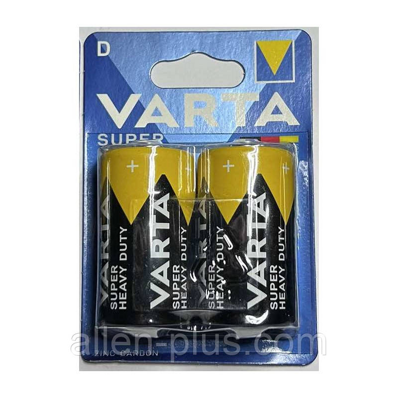 Уцінка! Батарейки сольові VARTA SUPER HEAVY DUTY R20/D, 2 шт, фото 1