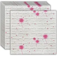 Самоклеюча 3D панель білі кульбаби 700х770х4мм, 3D шпалери, 3Д обої.