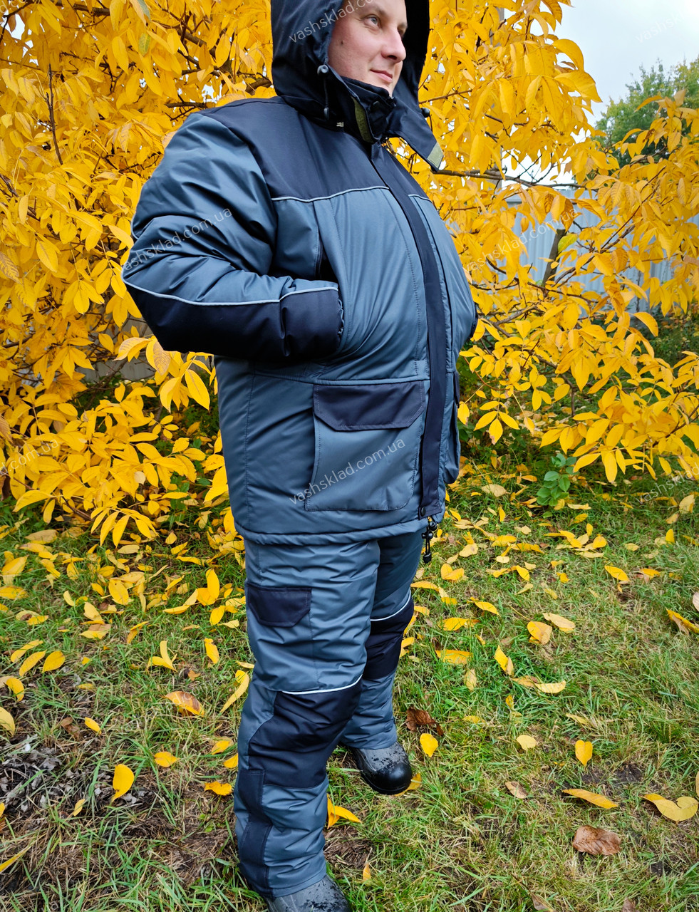 Зимовий костюм чорно-сірий   -30  °C, фото 1