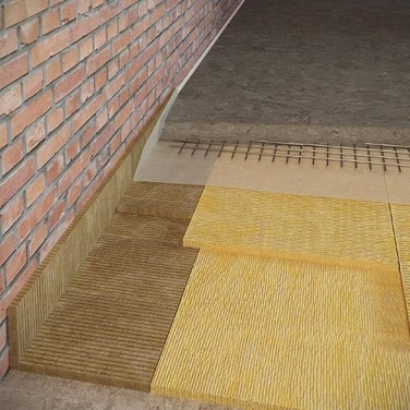 Звукоізоляційна підлога із застосуванням акустичної вати (2 шари)