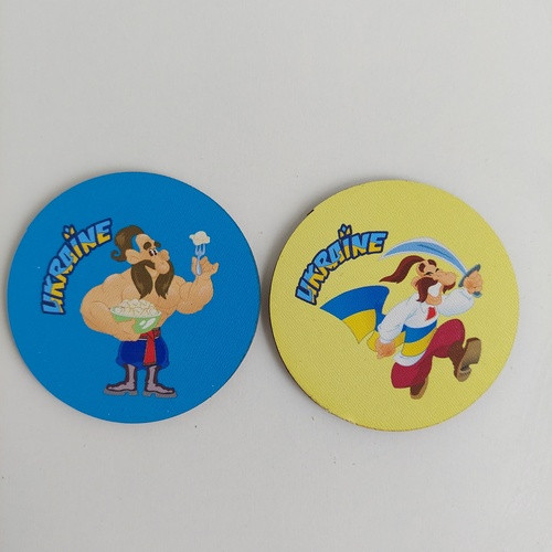 Набір Магнітів патріотичні круглі символіка України 2 шт. 6,5см. (123-1), фото 1