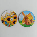 Набір Магнітів патріотичні круглі символіка України 2 шт. 6,5см. (123-1), фото 7