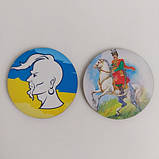 Набір Магнітів патріотичні круглі символіка України 2 шт. 6,5см. (123-1), фото 9