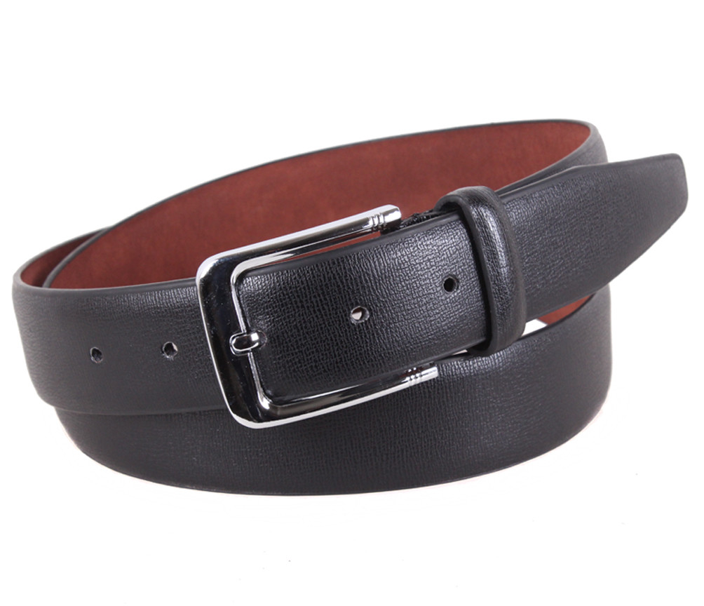 Чоловічий ремінь зі штучної шкіри під штани KZM15158-49 чорний, фото 1