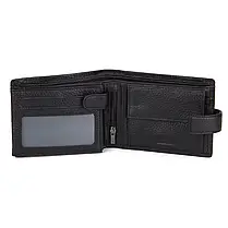 Портмоне шкіряне чоловіче горизонтальне на застібці  ALFA RICCO 3204 BLK SC, фото 5