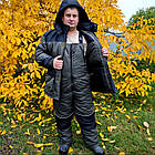 Зимовий костюм -30 °C чорний / хакі, фото 4