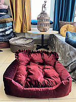 Сучасний диван лежанка для тварин із синтетичним наповнювачем, Лежак із бортиками для кота та собаки