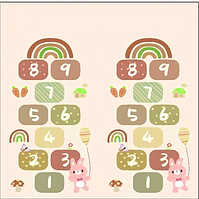 Дитячий двосторонній, складний термокилимок "Грайливі кошенята та Класики", 150х180x1 см