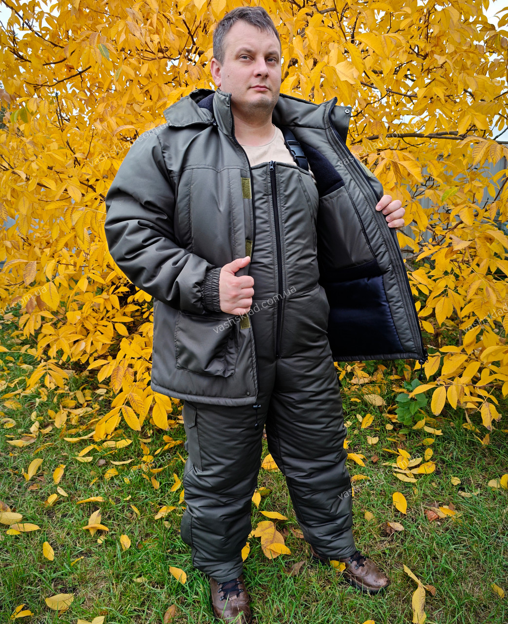 Зимовий костюм для полювання хакі до -30 °C, фото 1