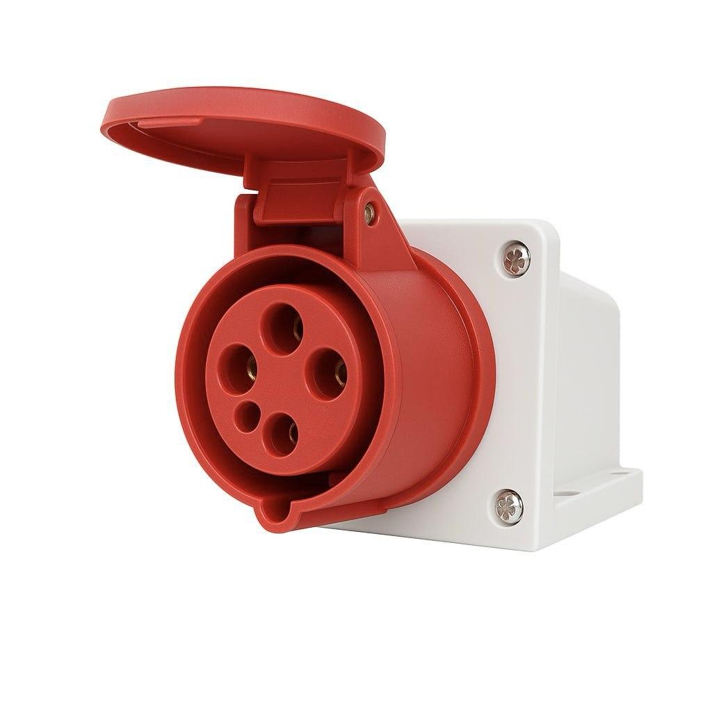 Накладна розетка 380В  (5-жильна 32A), фото 1