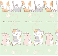 Дитячий двосторонній, складний термокилимок "Грайливі кошенята та Класики", 200х180x1 см