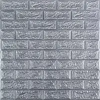 Самоклейні панелі під сіру цеглу 700x770x4 мм | Стіновий декор