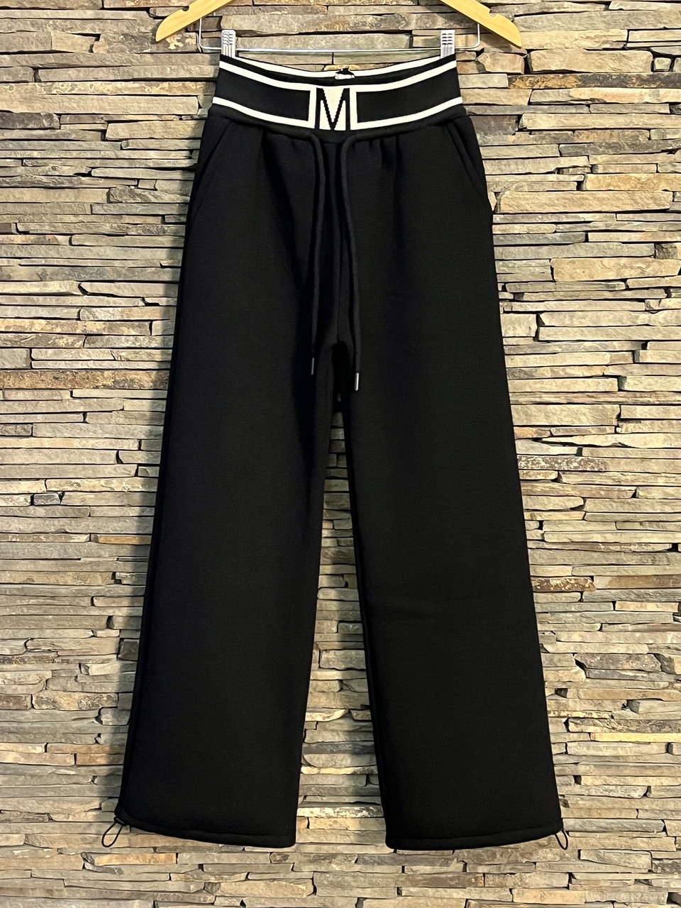 Теплі штани- палаццо, низ штанів на затяжках. Трьохнитка га флісі. 146-164 зріст.