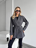 Жіночий кашеміровий піджак чорний на підкладці, розміри 42-44, 46-48, фото 4