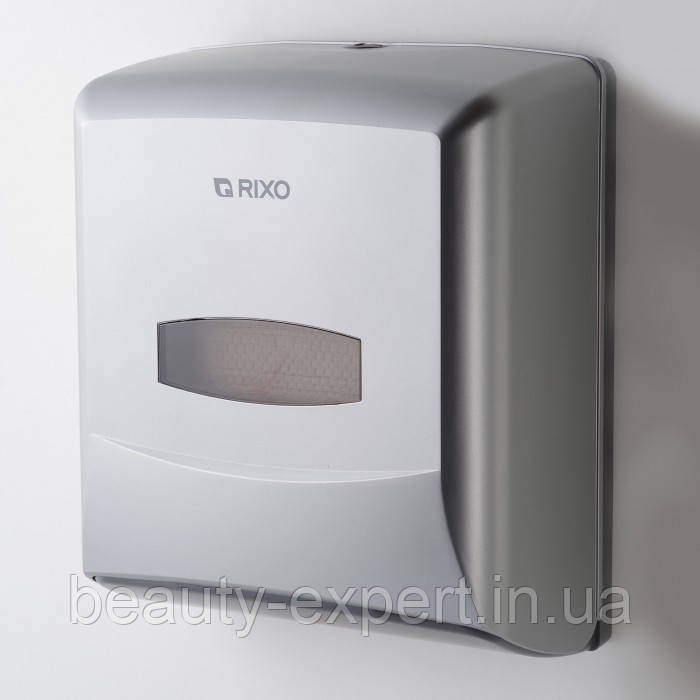 Гігієнічний диспенсер паперових рушників Rixo Maggio P238S настінний срібний колір, фото 1