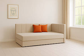 Ліжко — кушетка односпальна "Вікторія нова" Габарити: 1,95*95 Спальне місце: 1,90*90