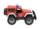 Машина позашляховик пожежна служба WY 392 A, звук, світло, відкриваються двері, фото 5