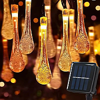 Садова гірлянда на сонячній батареї Лампочки, 20LED, 5 м, BL-LC46/ Вулична гірлянда/Гірлянда для саду