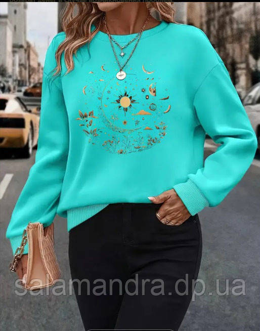 Жіночий світшот теплий на флісі 56-58 р, фото 1