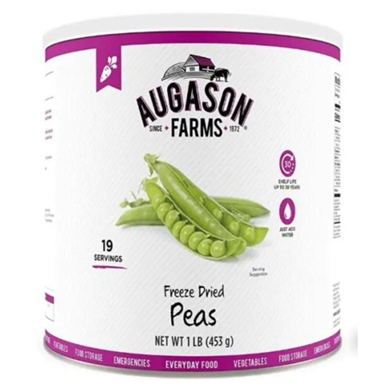 Горошок сублімований з великим терміном придатності 30 років Augason Farms, 19 порцій, фото 1