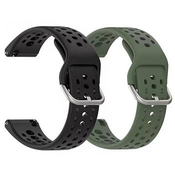 Комплект ремінців для годинника Amazfit Bip 6 22 мм чорний + хакі