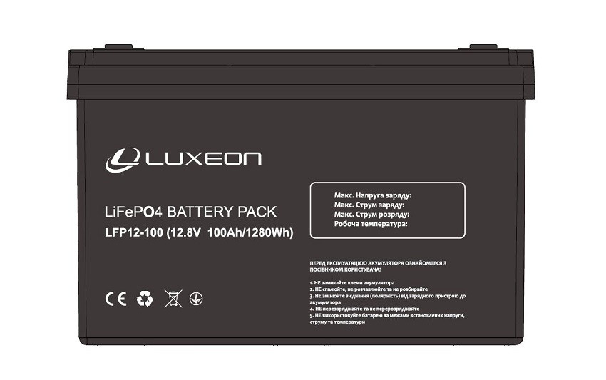 Акумулятор Luxeon lifepo4 LFP12-100 (50/100) 12v 100ah 1280wh