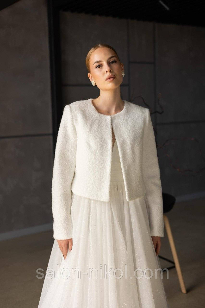 Весільна шубка-піджак каракуль № Ш2505 46 розмір, фото 1