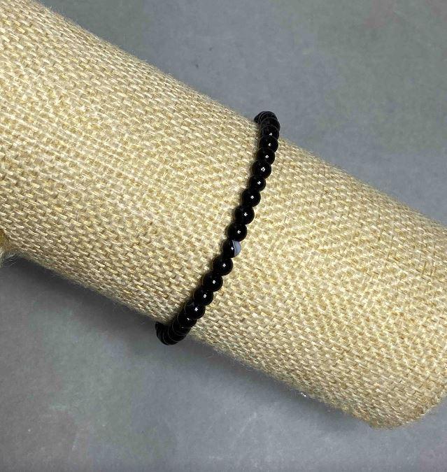 Браслет Агат гладка кулька d-4,5мм+- L- 18см+- стрейч, фото 1