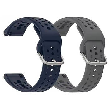 Комплект ремінців для годинника Amazfit Bip 6 22 мм темно-синій + сірий