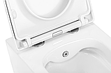Унітаз підвісний з функцією біде Premium KVADRO Rimless безобідковий з дюропластовим сидінням soft-close 660058, фото 6
