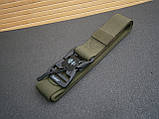 Ремінь поясний з магнітною пряжкою Tactical 125 см x 3,8 см олива, фото 6