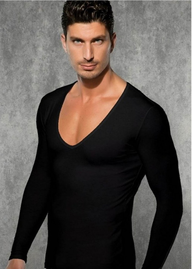 Мужская Футболка с Длинным Рукавом Doreanse 2920 Черная — Купить ...