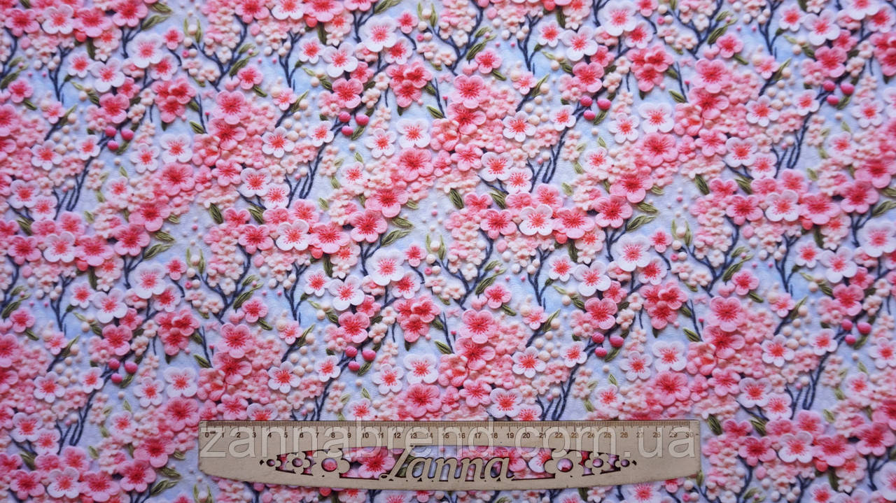 Стрейч-кулір колір рожевий "Ніжне цвітіння" (Туреччина), фото 1