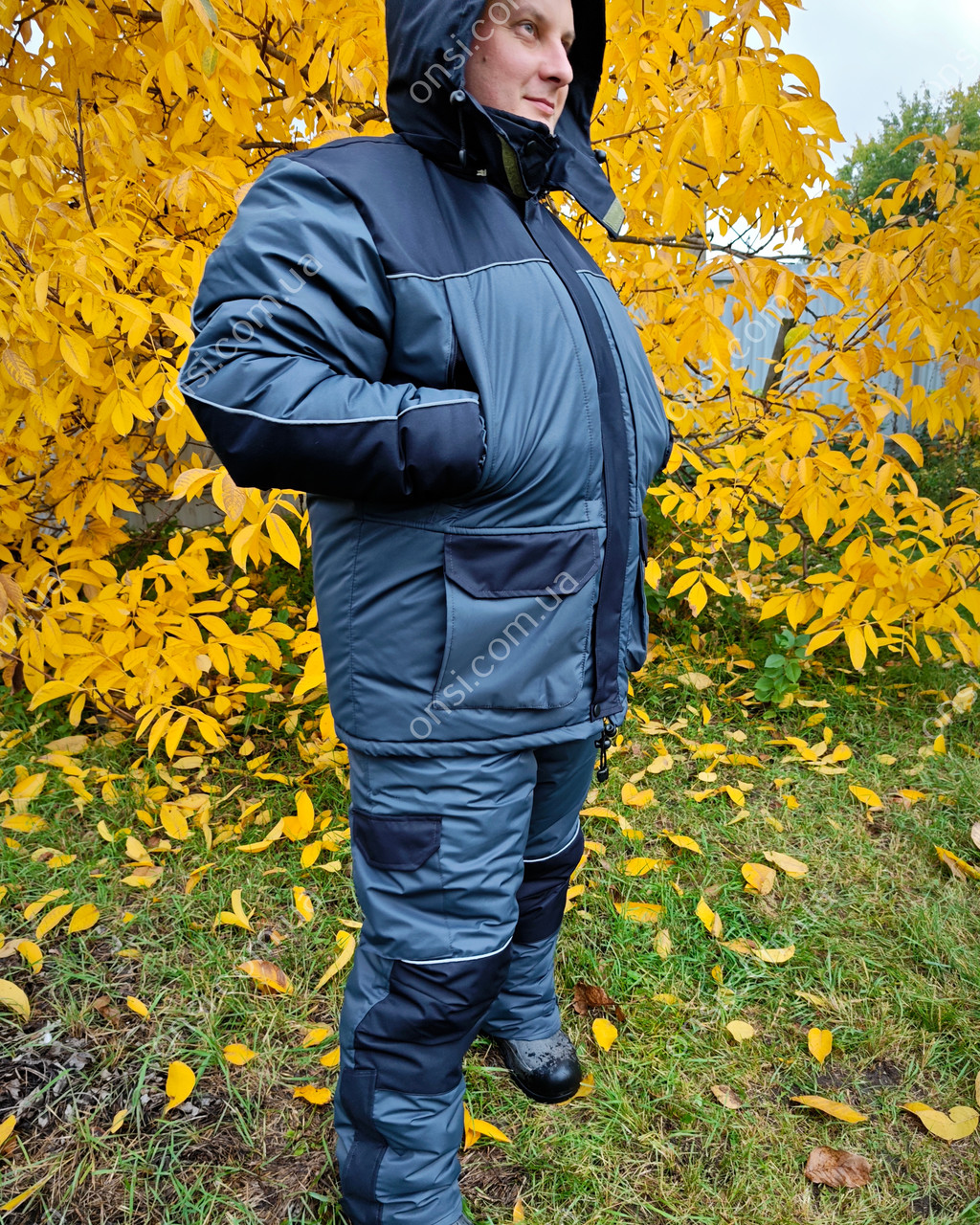 Зимовий костюм “Diamond Cotton” (сіро-чорний) –30 °C, фото 1