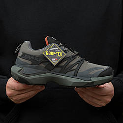 Salomon XT PU.RE ADVANCED Gore-Tex Khaki — чоловічі кросівки для міста та походів, водонепроникні