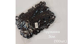 Чорна гумка пружинка набір 100 шт.