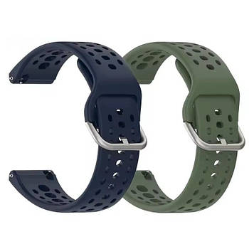Комплект ремінців для годинника Amazfit Bip 6 22 мм темно-синій + хакі