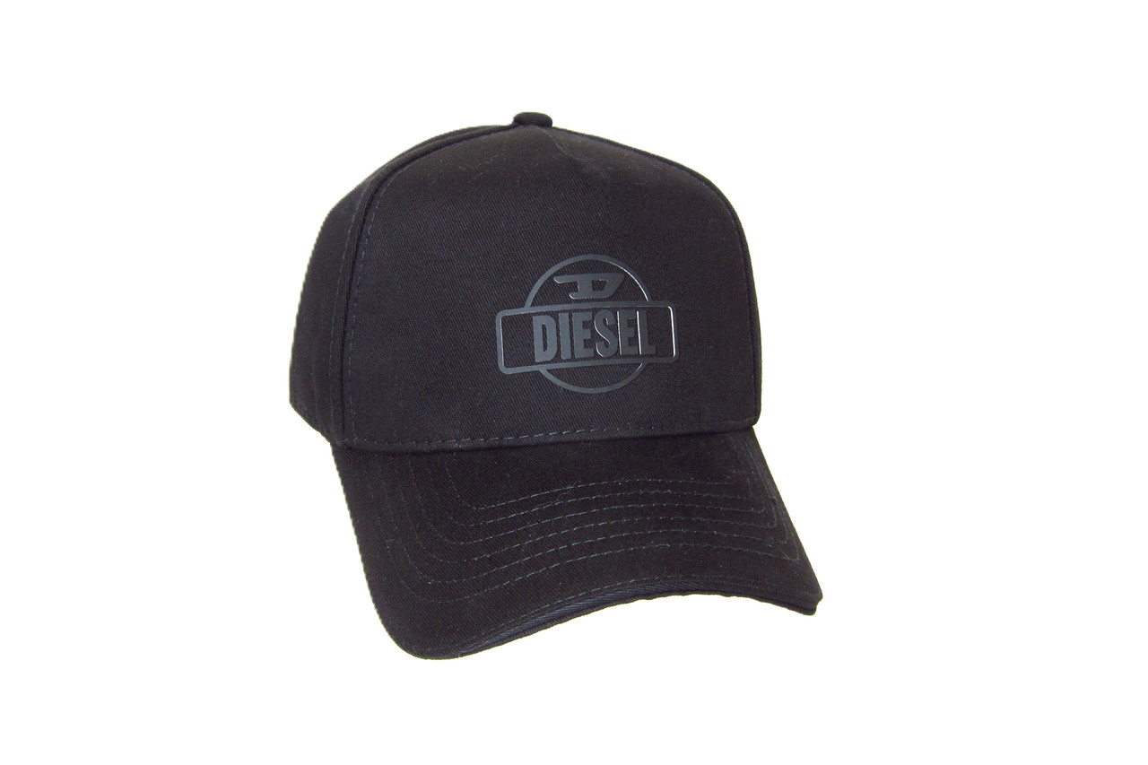 Кепка бейсболка котонова чорна на флісі осінь-зима DIESEL 91017, фото 1