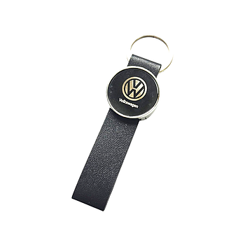 Шкіряний брелок Volkswagen, логотип та кільце