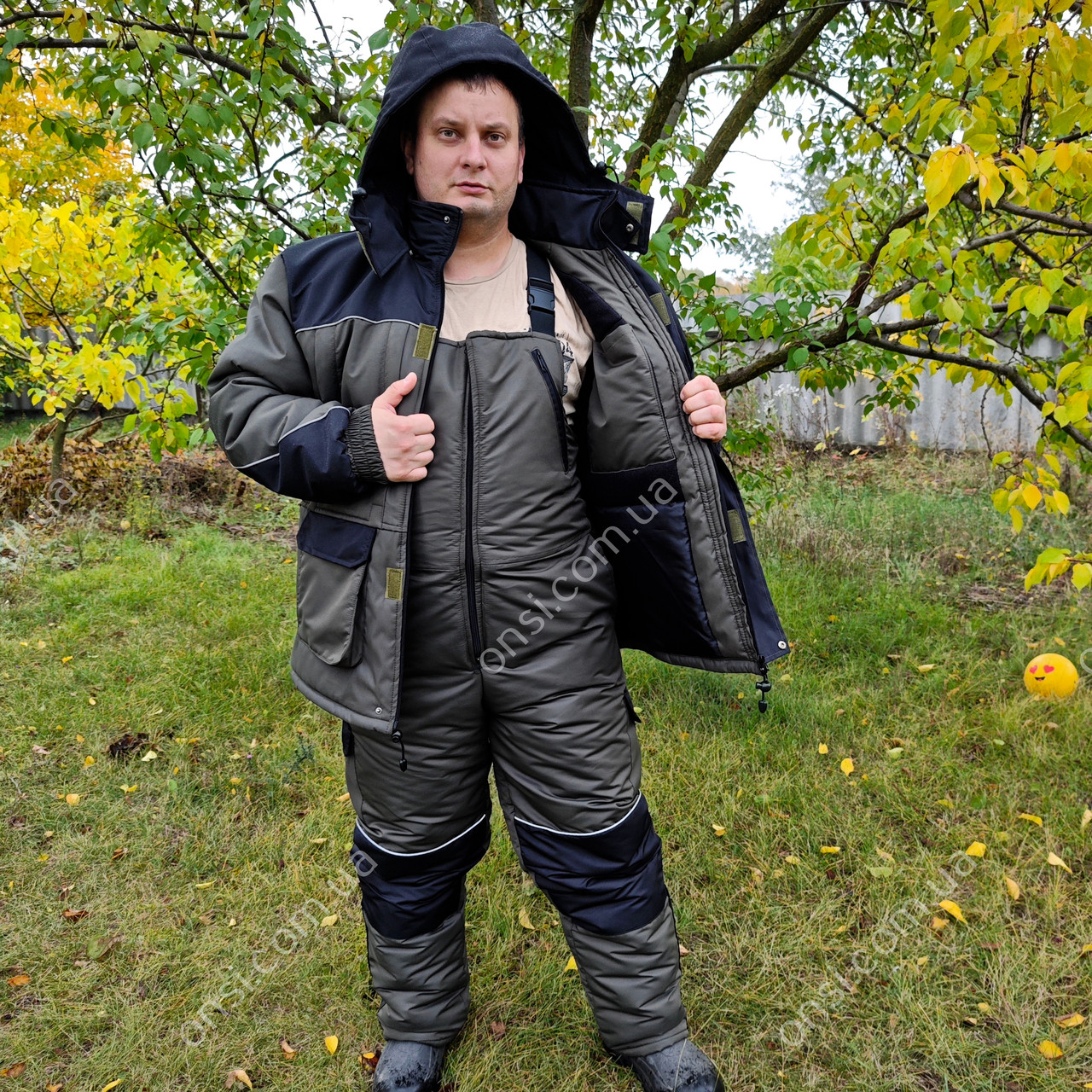 Зимовий костюм “Diamond Cotton” (Хакі-чорний) –30 °C, фото 1