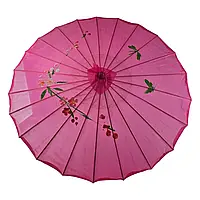 Парасолька шовкова малинова для декору