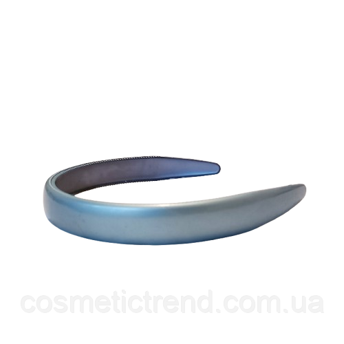 Обруч для волосся светлый серо-голубой глянсовий (Франція)